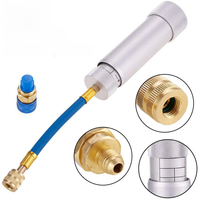 R134A 2OZ Oil Injector Syringe Manual Oiler Oil Dye Injector Connector Automotive Air Conditioning Coolant Filling Tube Tool