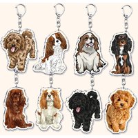 Cavalier King Charles Spaniel Dog Keychains for Accessories Bag Key Chain Ring Jewelry Pet Puppy Lover Animal Gifts Keyrings