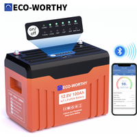 ECO-WORTHY 12V 100Ah LiFePO4 Lithium Leisure Battery, 1280Wh with Bluetooth & Low Temp Protection, Group 24 for Motorhome image 4
