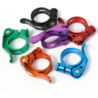 AliExpress chooee CNC Cycling Seat Tube Clamp Quick Release Mountain Bike 31.8/34.9mm Ultralight Bicycle Seatpost Clamp