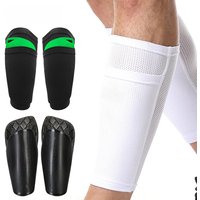 AOLIKES 1 Pair Soccer Shin Guard Pad Sports Knee Pads Calf Sleeve Sock Leg Support Anti-Sprain Football Shin Pads For Adult Kids