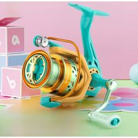 HAUT TON MCG1000-6000 Macaron Light Spinning Fishing Reel, 3+1BB, 5.2:1 Gear Ratio, 8kg Max Drag, Durable Metal Spool&Rocker Arm