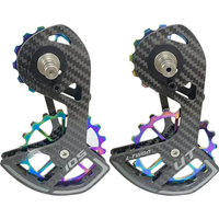 AliExpress NONE LTWOO Bicycle Ceramic Bearing Carbon Fiber Pulley Wheel Set Rear Derailleurs Guide Wheel for 105/UT/Ultegra/DURA