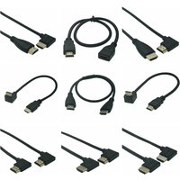 15cm 30cm 50CM 1m Dual HDMI-compatible Male To Female Converter Up Down Right Left Angled Adapter HDMI Cable For DVD PS3 PC