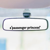 Passenger Princess Mirror Car Decal Minimalist Quotes Cute Girly Car Vinyl Art Sticker Decals Decor