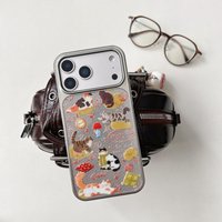 Electroplated colorful graffiti kitten series mobile case,suitable for iPhone 14/15/16/17ProMax, new shock-proof protective case