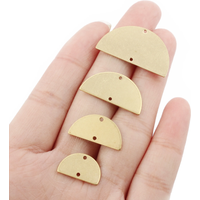 20pcs/bag Half Round Pendants DIY Charms Connector Accessories for Handmade Necklace Bracelet Jewelry Making Finding Supplies