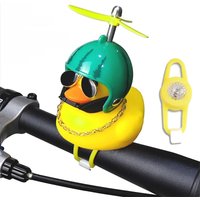 AliExpress cycle zone 1Set Bicycle Yellow Duck Cartoon Little Yellow Ducks Helmet Head Light Shining Duck Bicycle Bells Handlebar Bicycle Accessories