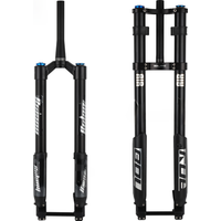 AliExpress BOLANY Double Shoulder Inverted Bike Fork MTB Fork for Downhill 29inch Boost Fork Thru Axle Travel 140mm Adjustable Damping