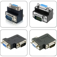 VGA SVGA Male 90 Degree Up Down Left Right Angled To Female Extension Adapter For Monitor & Projector