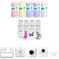 Transparent/Color Self-Adhesive Thermal Papers,Color on Clear Glossy Thermal Printer Papers,For Mini Portable Printer 57mmx25mm