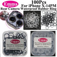 100pcs Back Camera Lens WaterProof Seal Ring for iPhone 11 12 13 mini X XR XS 14 15 16 Pro Max Waterproof Rubber Circle Big Hold