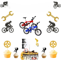 AliExpress Bicycle Cake Topper Happy Birthday Partyy Supplies Banner Cake Cupcake Decorations for Kids Boy Girl Sport Themed Party Supplies