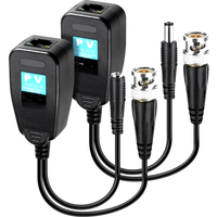 1CH Passive Balun RJ45 CCTV Video Transceiver Coax BNC Supply Power Connectors For CVI TVI AHD Cam Analog High Definition Camera