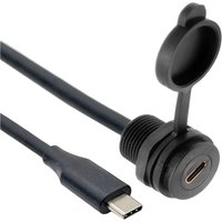 High Speed 10Gb USB-C Waterproof Cable type-c 3.1 IP 67 Male to Female Panel Mount Water Proof Connector Extension cord30cm50CM