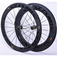 Newest 700C front 60mm+rear 88mm Road bike UD full carbon fibre bicycle wheelset carbon clincher tubeless rims Free ship