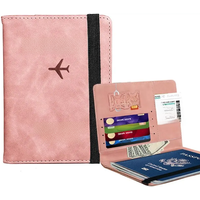 RFID Passport Cover Wallet Holder PU Leather Card Holder Passport Case Travel Essentials for Women Men Family Vacation