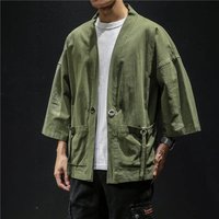 Plus Size 4XL 5XL Kimono Cardigan Retro Traditional Japanese Samurai Clothing Chinese Style Cotton Linen Haori Yukata Streetwear