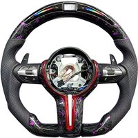 LED Forged Carbon Fiber Steering Wheel Suitable For BMW F10 F20 F30 F39 F36 M3 M6 With Shift Paddles And Buttons Car Accessories