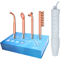 4 IN 1 High Frequency Electrode Facial Machine Portable Electrode Wand Acne Spot Wrinkle Remover Hair Growing Tubes Skin Care