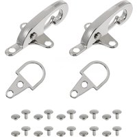 2 Pairs Zinc Alloy Aircraft Buckles Waist Belt Buckles Decorative Belt Buttons Connector For Rivets DIY Accessories Hardware