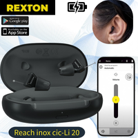 Rexton Reach inoX-CIC Li 20 Rechargeable Hearing Aids for Mild to Moderate Hearing Loss with Multi-Channel Noise Reduction
