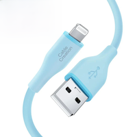 MFi Certified Ipad Iphone power cable ultra soft silcon iphone lightning charger data cable power lead for iphone ipad 6ft 1.8M
