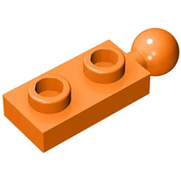 Gobricks 10PCS Bricks Plate Modified 1 x 2 with Tow Ball on End Compatible with lego 22890 children's Assembles Building Blocks