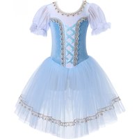 Girls Golden Velvet Ballet Tutu Dress with Puff Sleeves Long Skirt Dance Performance Costume Professional Kids' Outfit 2025 New