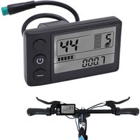 AliExpress NONE Electric Bike LCD Display Meter Handlebar Mounted Large Screen Control Panel With Waterproof Plug For Electric Scooter