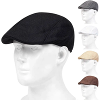 Mens Solid Casette Caps Spring and Summer Outdoor Casual Golf Hats Street Trend Hat