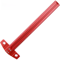 Precision T-Ruler Aluminum Alloy Woodworking Scribe Marking Gauge Crossed-out Hole Scribing Ruler Multifunction Measuring Tools