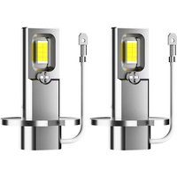 2PCS High Power H3 H1 LED Headlight 1:1 Mini Size Headlamp 30000LM Car Lamps Super Bright Plug and Play LED H3 Car Light Bulbs