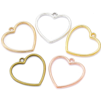 20pcs hollow Hearts Charms Necklace Pendant Bracelet Jewelry Making Handmade Crafts diy Supplies 25*25mm