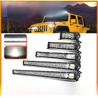 UNISHINE 2-Row Slim LED Light Bar IP68 4”7”14”26”32”Led Work Light Spot Flood Combo Beam Super Bright Led For SUV ATV Truck