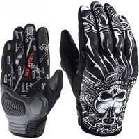 AliExpress ALPINES FOX VEMAR Motorcycle Gloves Men Vintage Motorcycle Gloves Touch Screen Skull Motorbike Motocross Summer Gloves MTB Cycling Retro