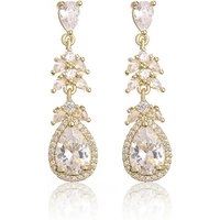 ZAKOL Classic Marquise Zircon Water Drop Cubic Zirconia Dangle Earrings Luxury Wedding Bridesmaid Earring Jewelry for Women