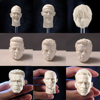 Unpainted 1/6 Kylin Zhang Brad Pitt Paul Walker Ronaldo Bruce Willis Man Head Sculpt Carving Fit 12'' Male Soldier Action Figure
