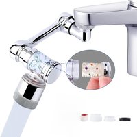Universal Faucet Extender with Filter 1080° Rotation Tap Aerator 2 Modes Splash Basin Swivel Robotic Arm Faucets Extension