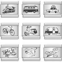AliExpress Semkeiyee New Laser vehicles Travel Bicycle Car Aircraft train Charm Links Fit 9mm Bracelet Stainless Steel Fashion Jewelry DIY Making