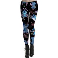 Disney Stitch print Checkered WOMEN'S Sports and Fitness Leggings Women Tiedye Gym Leggings Mujer Push Up Booty Pants Fitness