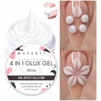 Solid Builder Gel ,Makartt 3D Gel Nail Art Molding Gel for Nails Acrylic Tips, Rhinestones & Sculpture Nail Tech Supplies