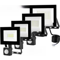 LED PIR Motion Sensor Floodlights Outdoor Wall Light White Light 100W 50W 30W 20W 10W IP66 Waterproof LED Spotlights For Garden