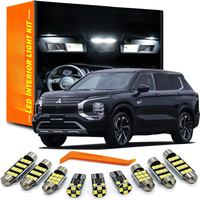ZITWO 12Pcs LED Interior Dome Map Light Bulb Kit For For Mitsubishi Outlander IV MK4 4 2022 2023 2024 License Plate Lamp Canbus