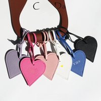 Custom Name Heart PU Leather Pendant Women Mini Cute Luxury Key Chain Engrave Initials Fashion Wholesale Handbag Pendant Gift
