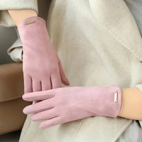 AliExpress GAFASTWO Women Touch Screen Gloves Autumn Winter Keep Warm Mittens Thin Cashmere Solid Cycling Drive Suede Fabric Elegant Windproof