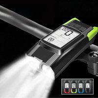 AliExpress BUCKLOS Bike Light With Horn Speedometer 3 in 1 Multifunctional Rechargeable Bicycle Front Lamp Lighting Cycling Computer 120DB Bells