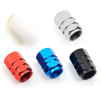 AliExpress NONE 4Pcs Universal Aluminum Car Tyre Air Valve Caps Bicycle Tire Valve Cap Car Wheel Styling Round Red Black Blue Silver Gold
