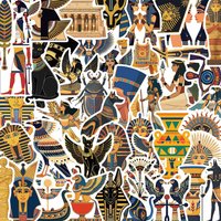 AliExpress NONE 50PCS Ancient Egypt Stickers For Skateboard Motorcycle Guitar Luggage Laptop Bicycle Sticker Waterproof DIY Decals
