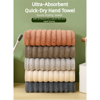 Quick-Dry Microfiber Hand Towel, Super Absorbent, Lint-Free, Soft & Thickened, Hanging Design, 5 Colors
